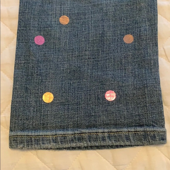 Anthropologie Metallic Polk-a-Dot jeans!! Too cute - Picture 5 of 8